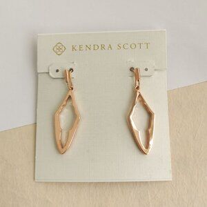 Kendra Scott Elongated Abbie Open Frame Earrings Rose Gold